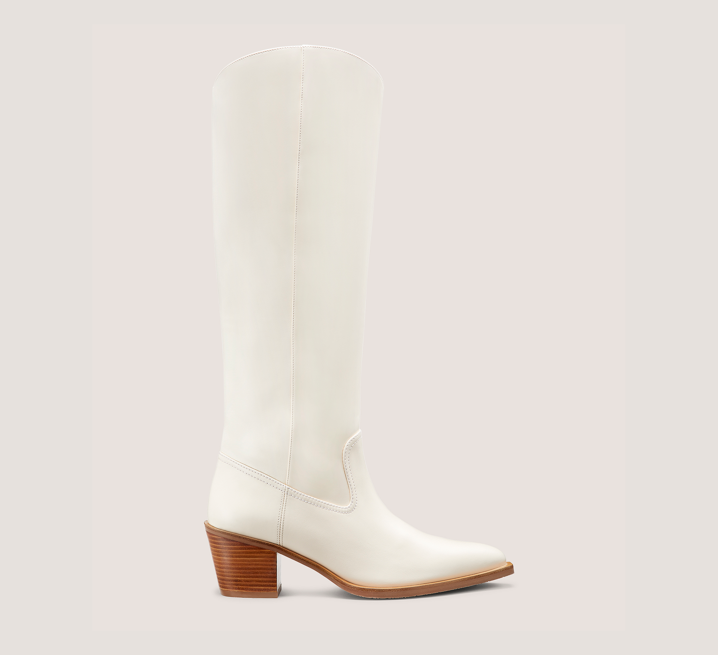 Tate Boot, Seashell & Caramel Smooth Leather, Size: 7.5 Medium