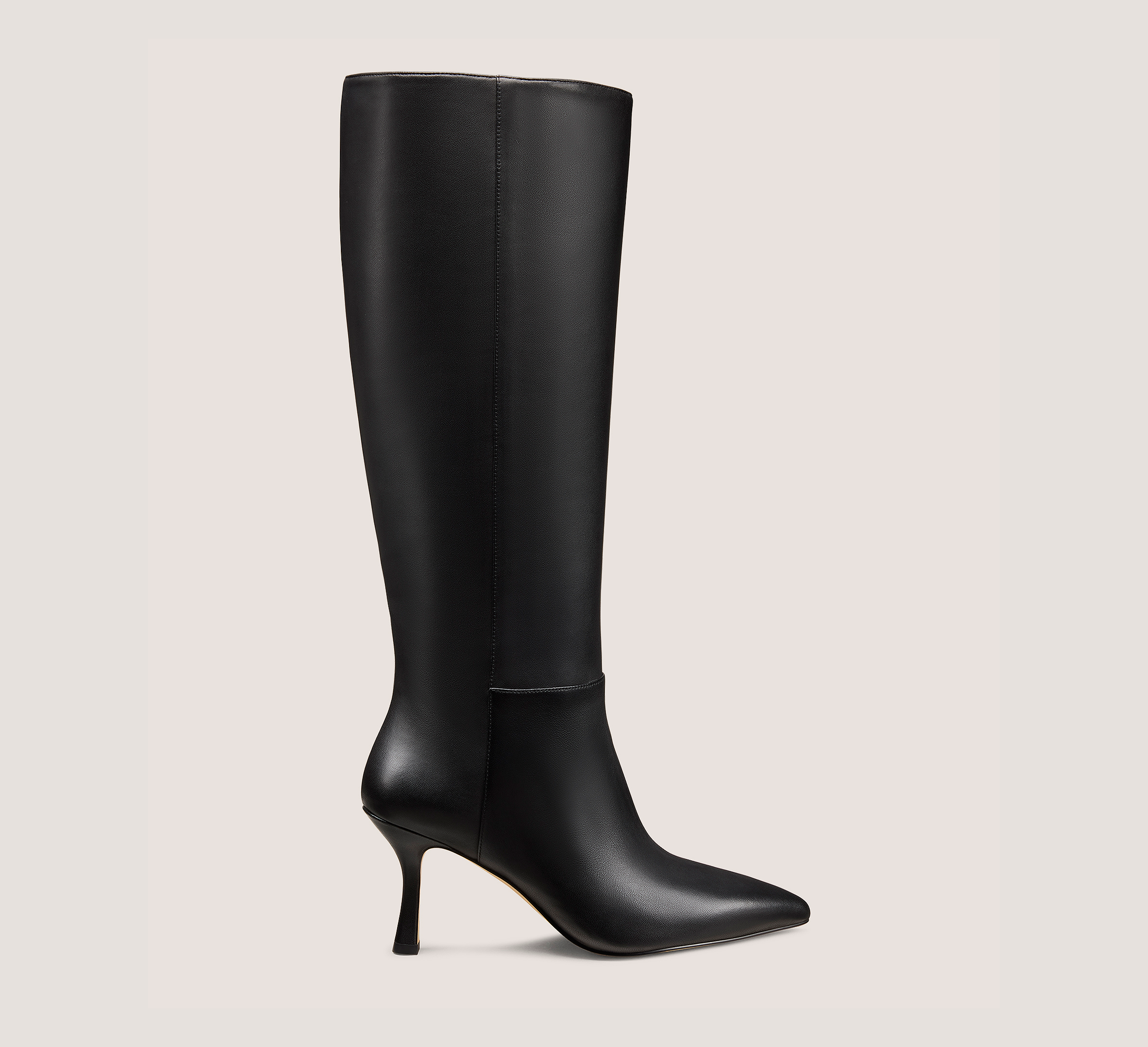 Valentina Tubo Boot 75, Black Nappa Leather, Size: 12 Medium