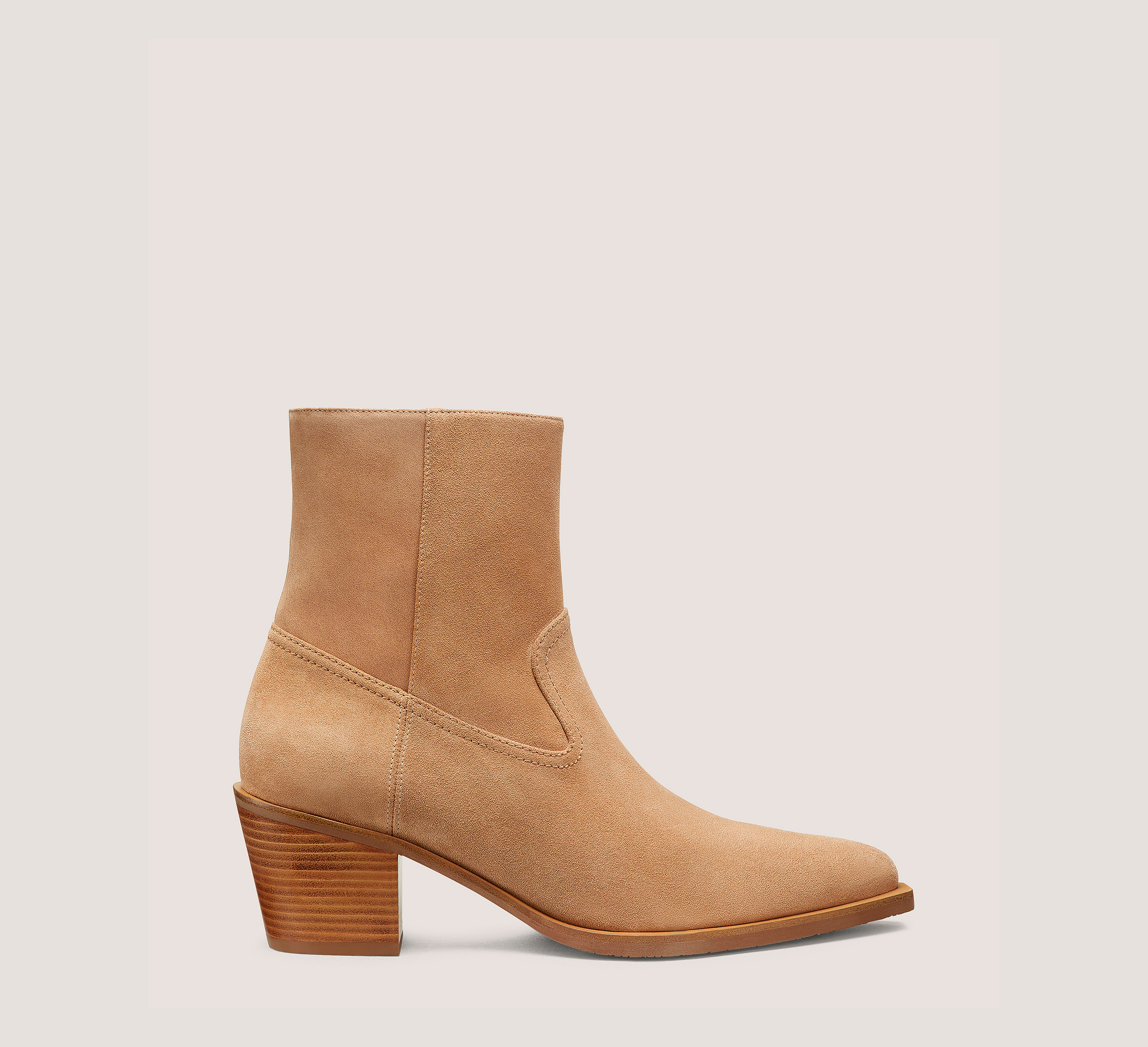Tate Bootie, New Camel & Caramel Sport Suede, Size: 5.5 Medium