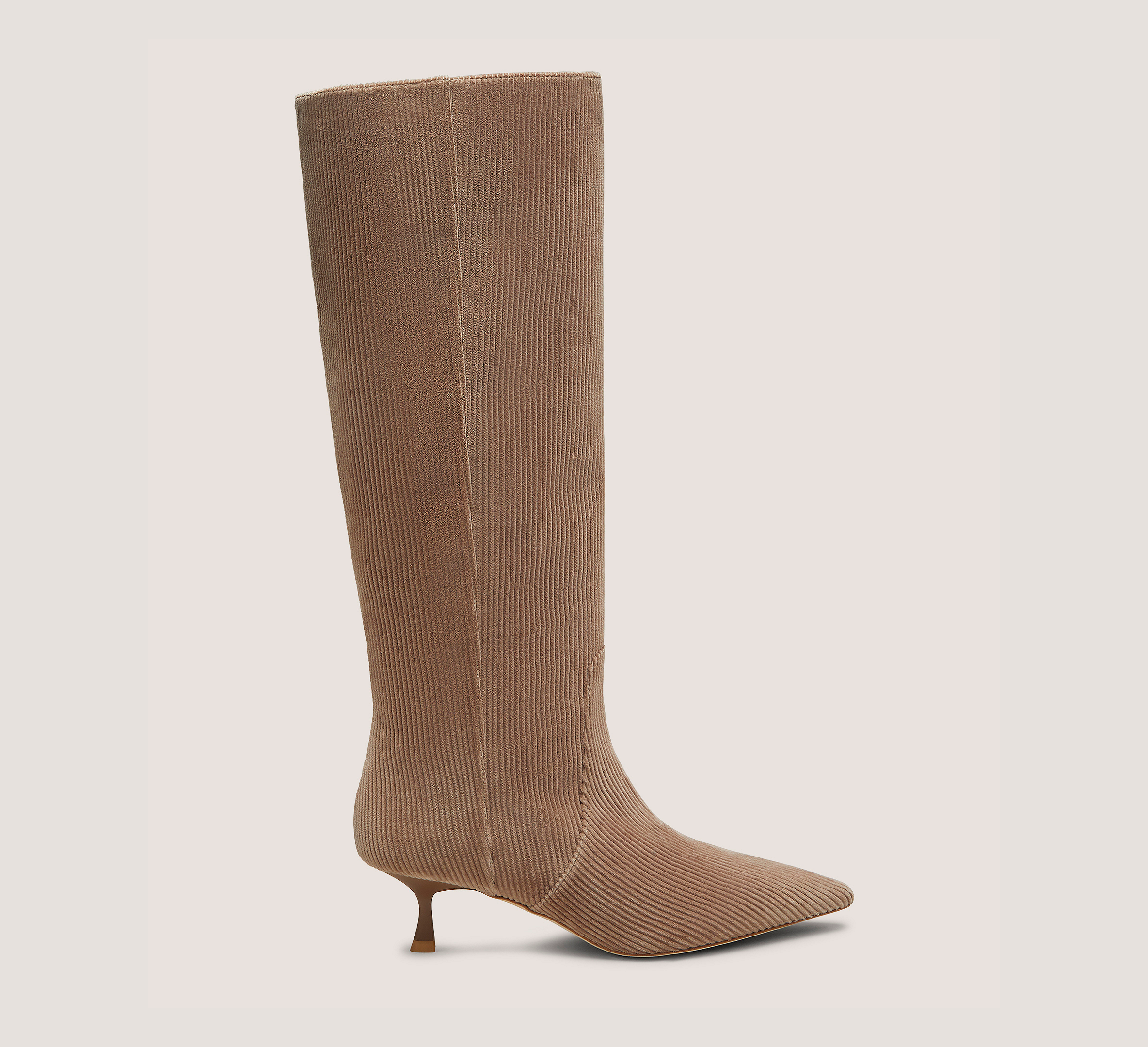 Naomi 50 Boot, Taupe Corduroy Velvet, Size: 8 Narrow
