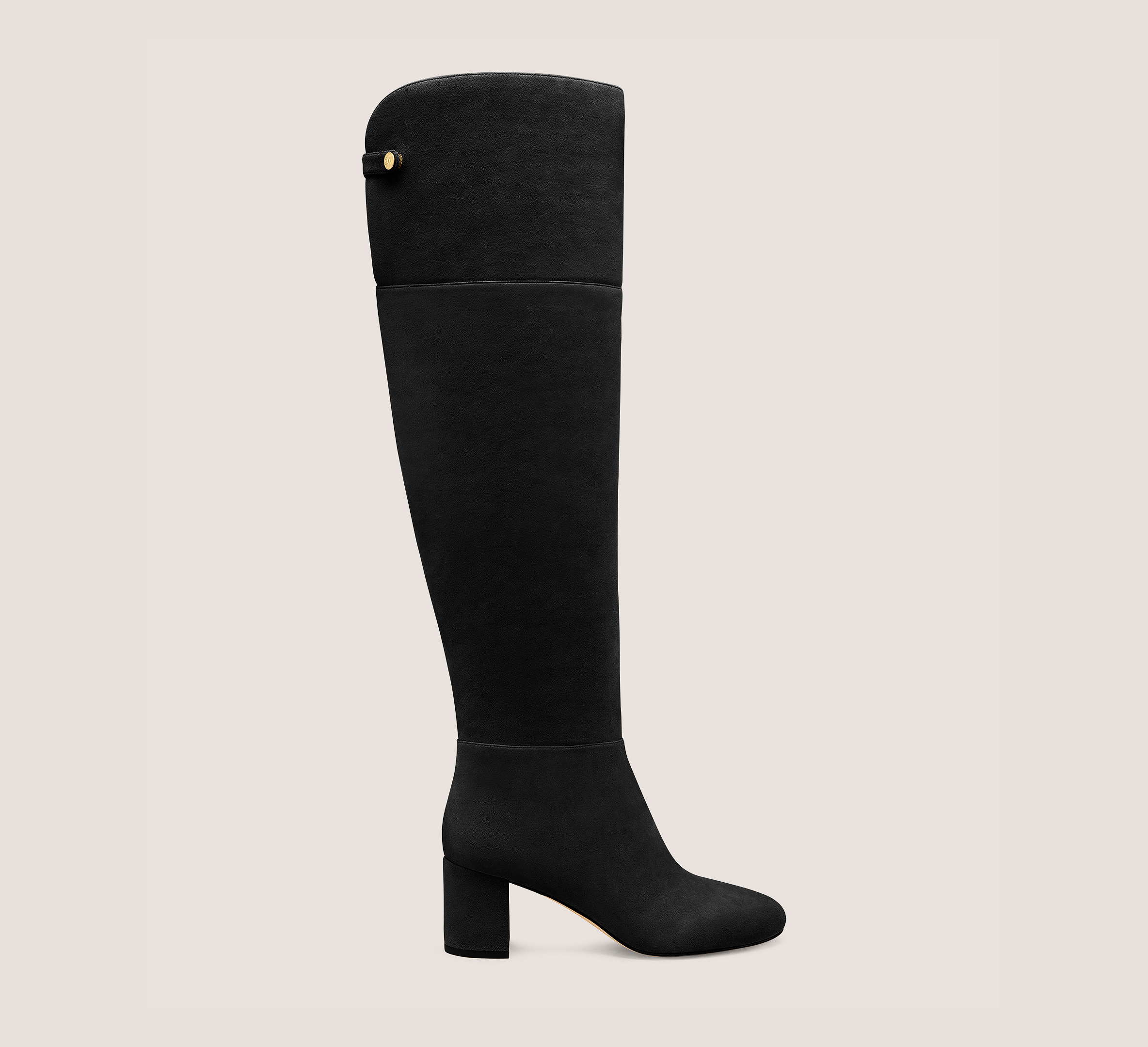 Wynn Over-The-Knee Boot 60, Black Suede, Size: 6.5 Medium