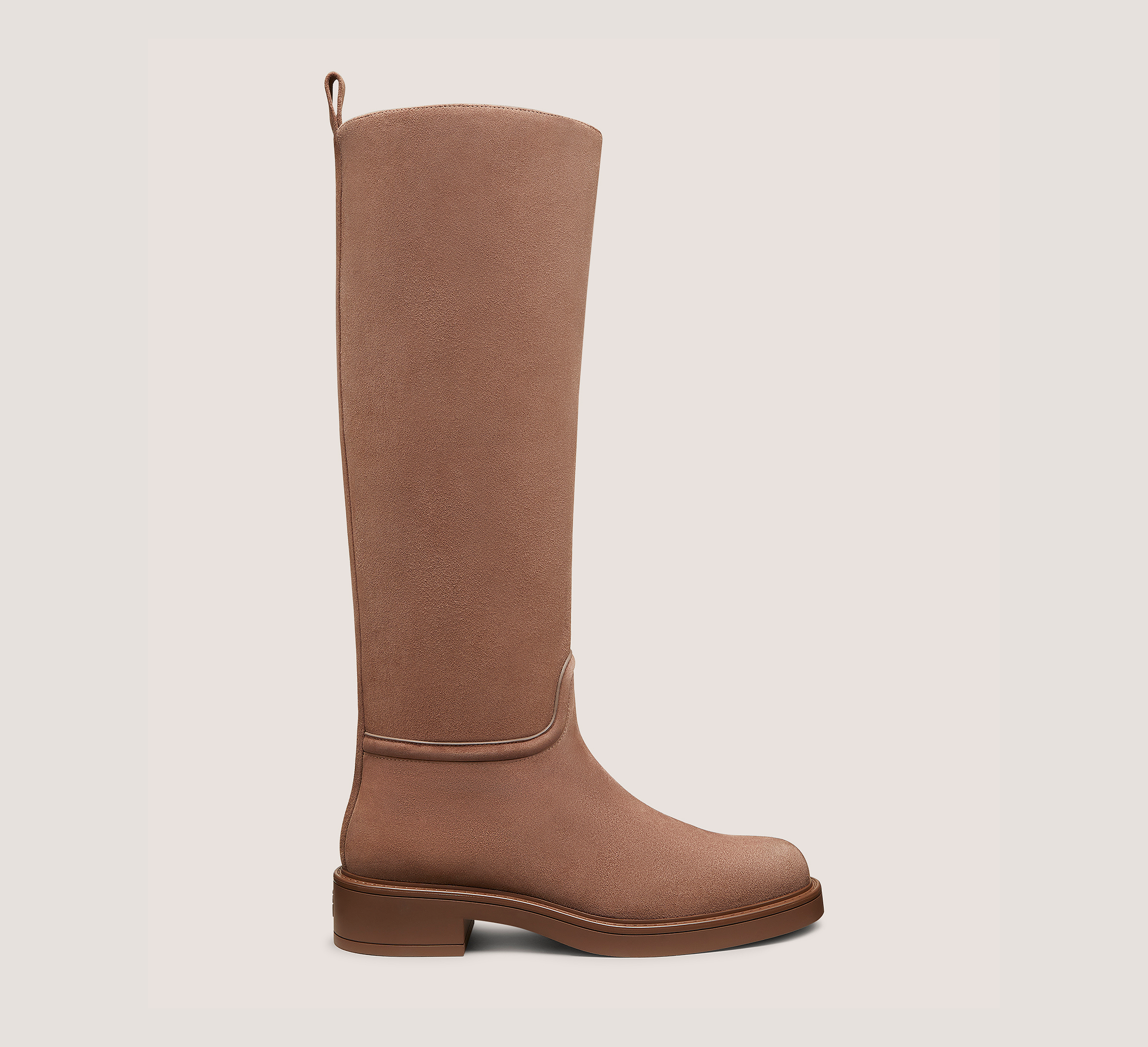 Celia Riding Boot, Taupe Suede, Size: 7 Wide