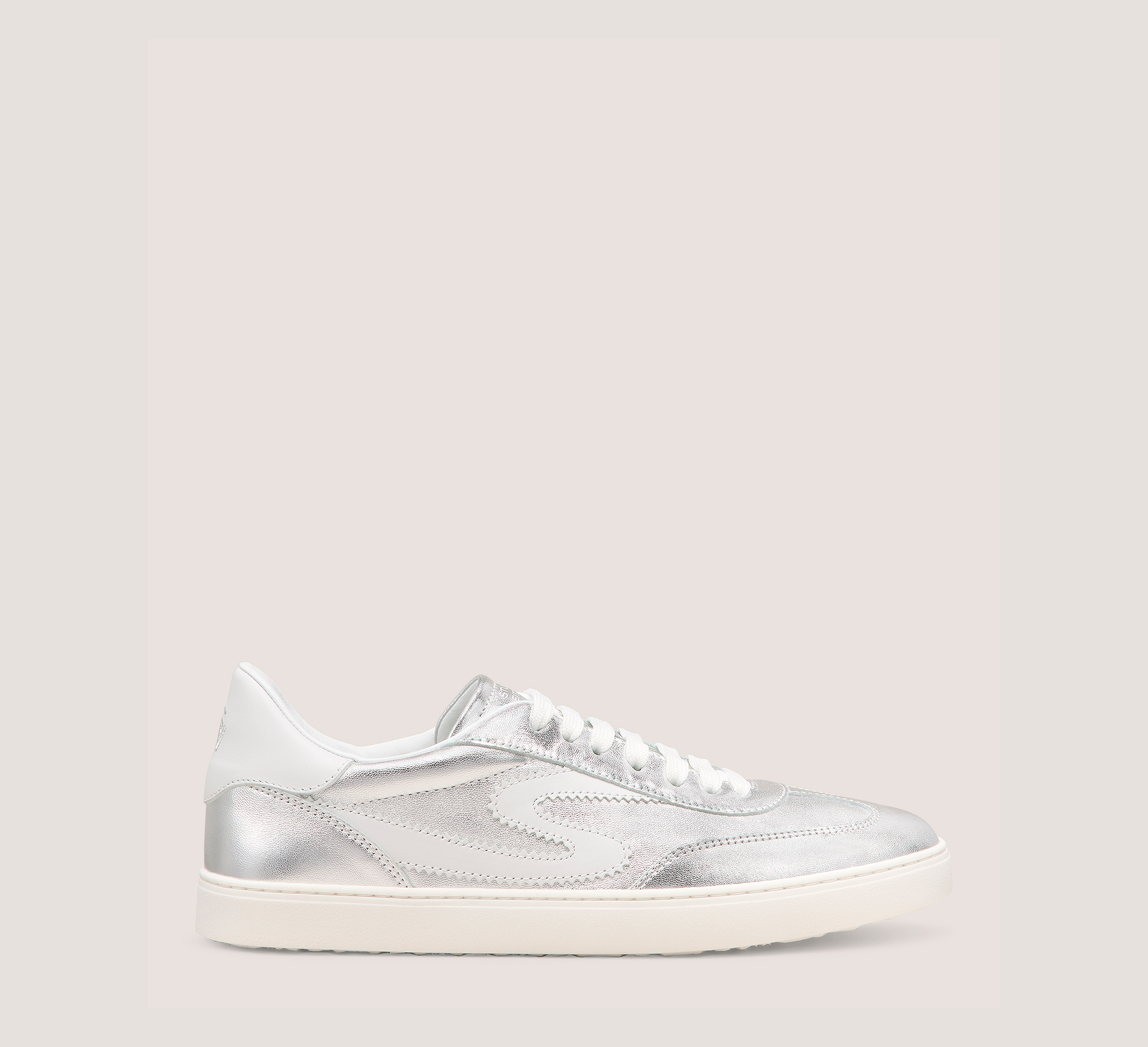 Sw Runaround Sneaker, Silver & White Metallic/Calf Leather, Size: 6 Medium
