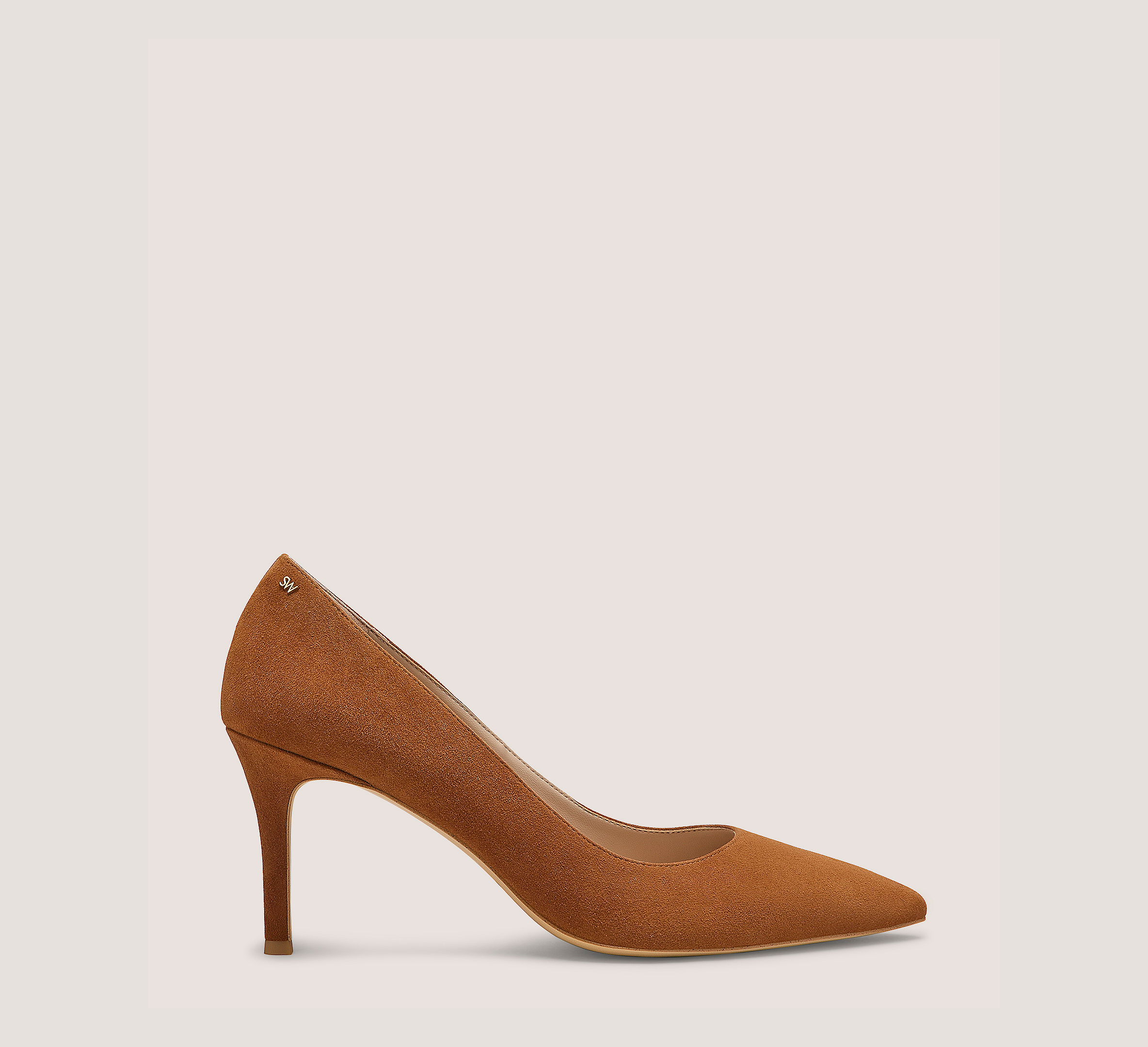 Jones Pump 75, Cognac Suede, Size: 7 Medium