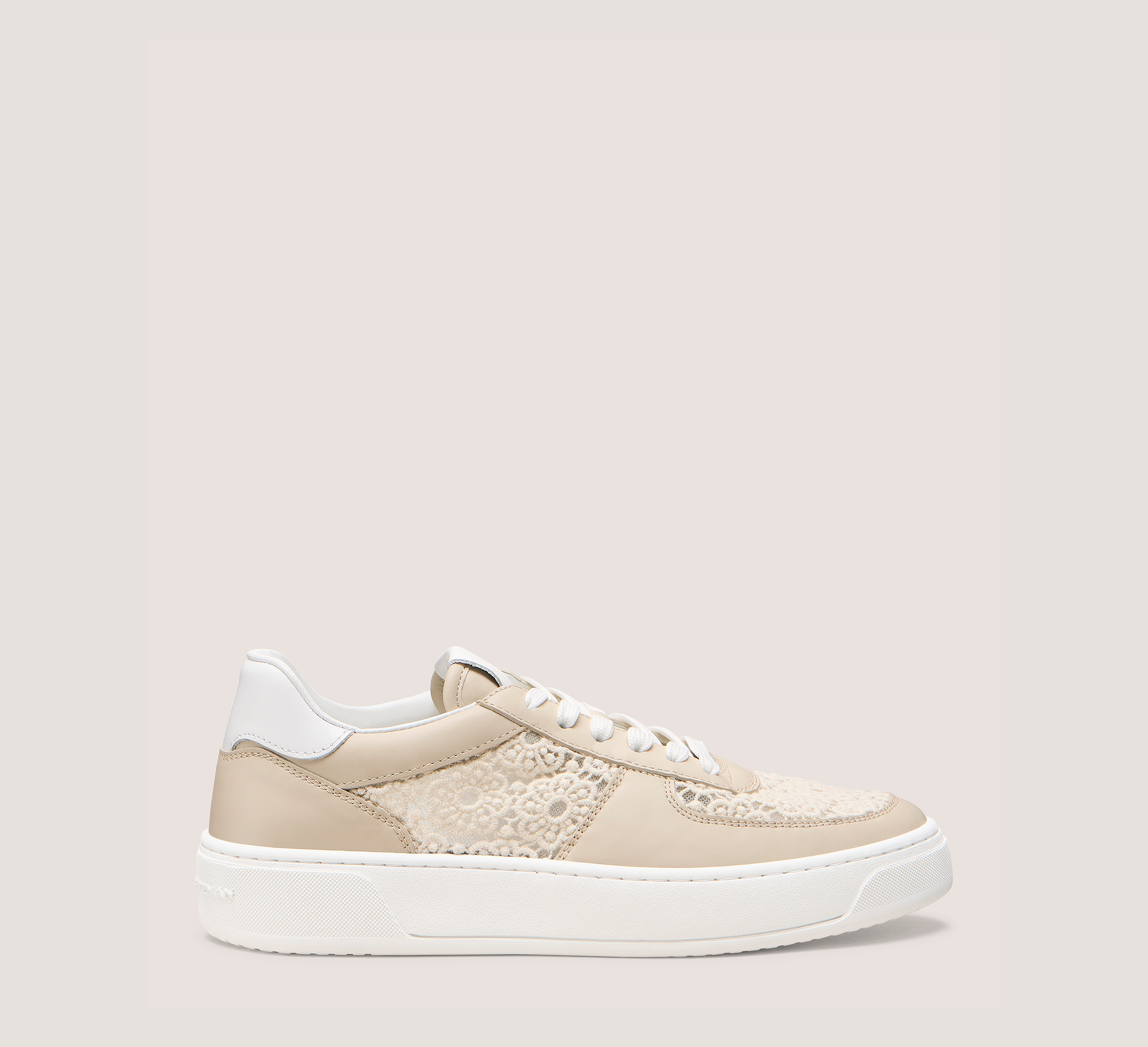 Sw Courtside Sneaker, Linen Suede/Crochet/Leather, Size: 7 Medium