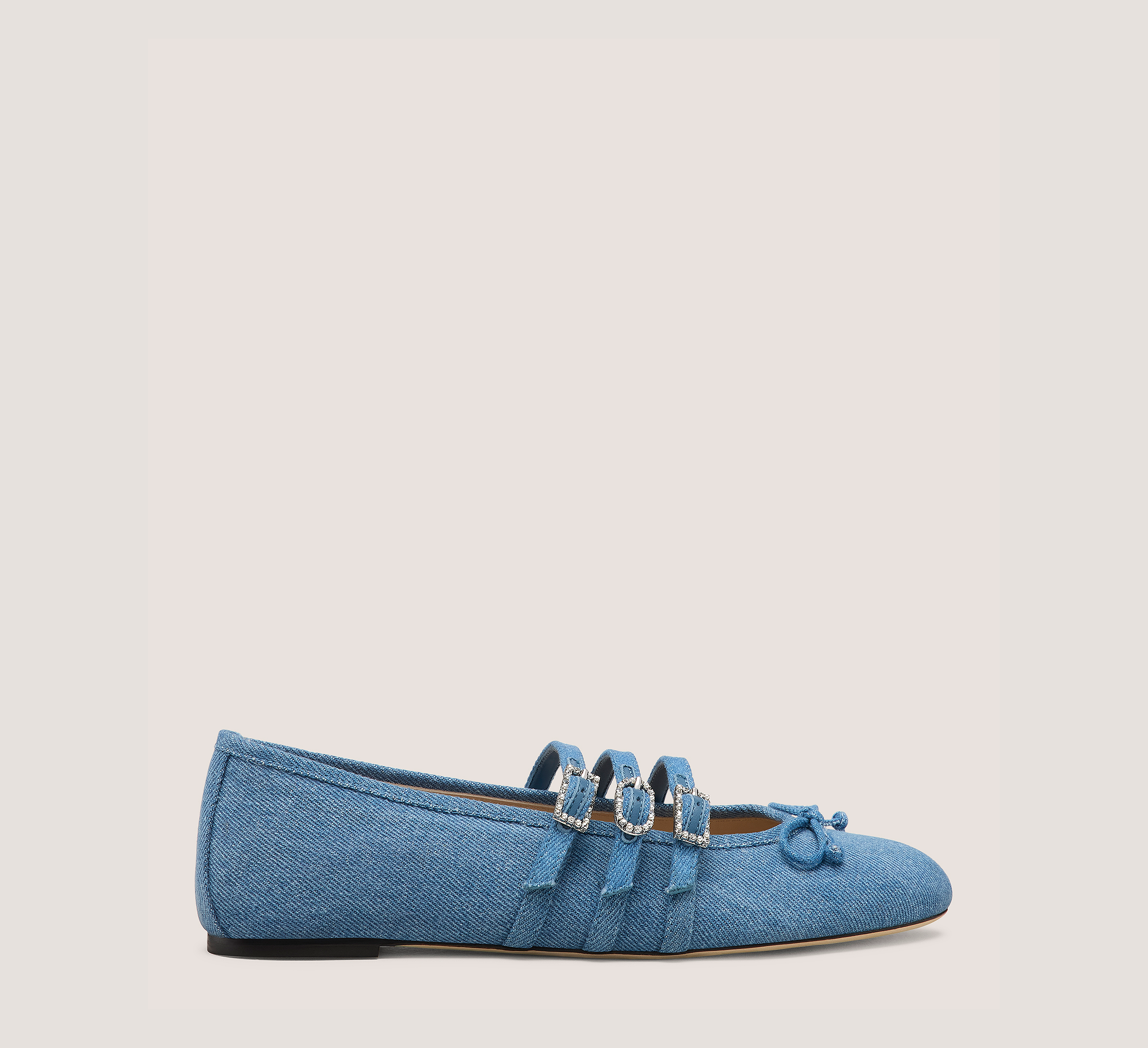 Celeste Mary Jane Ballet, Washed Blue Denim Vintage Denim, Size: 10.5 Medium