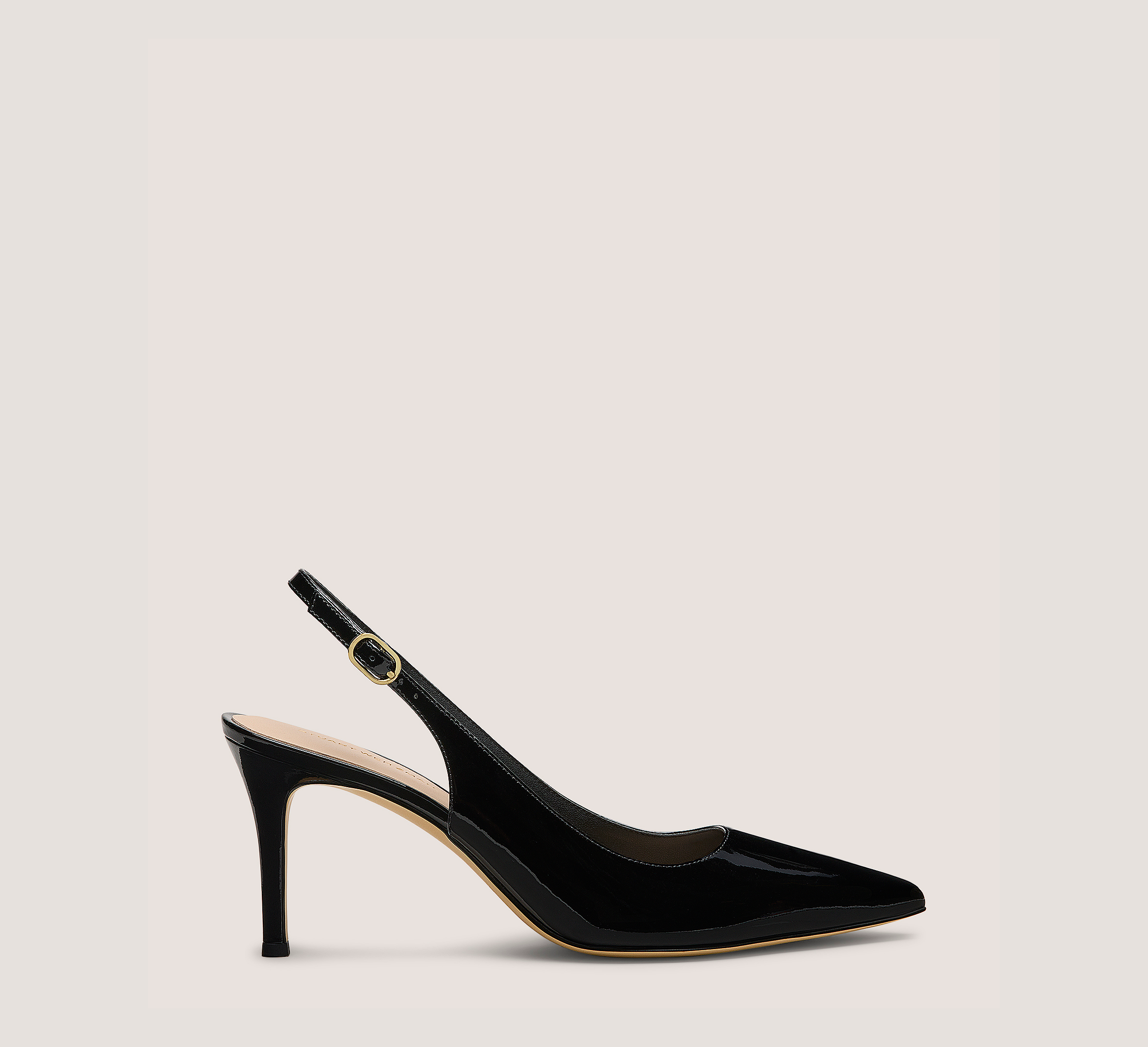 Jones Slingback 75, Black Patent Leather, Size: 10 Medium