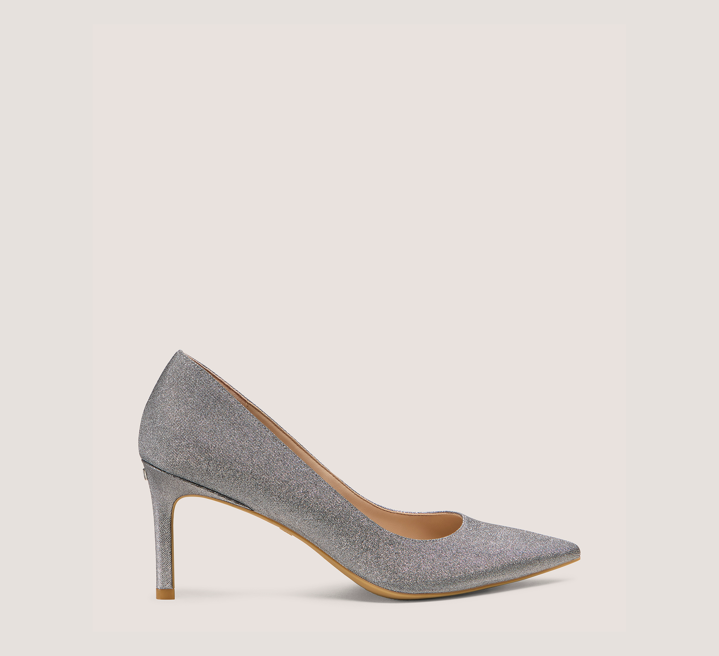 Dancer 75 Pump, Gunmetal Metallic Twill, Size: 10 Medium