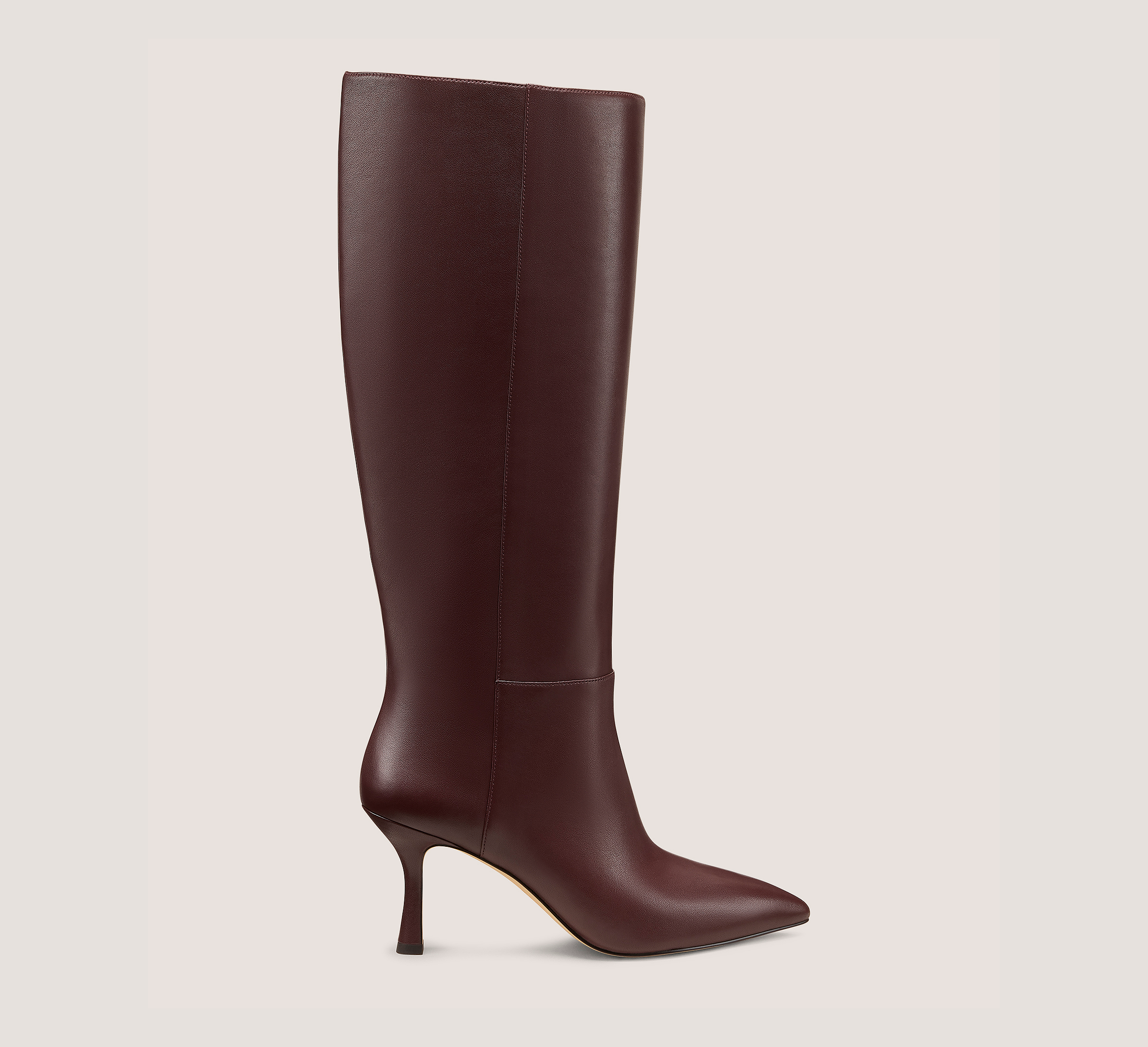 Valentina Tubo Boot 75, Cordovan Red Nappa Leather, Size: 6 Medium