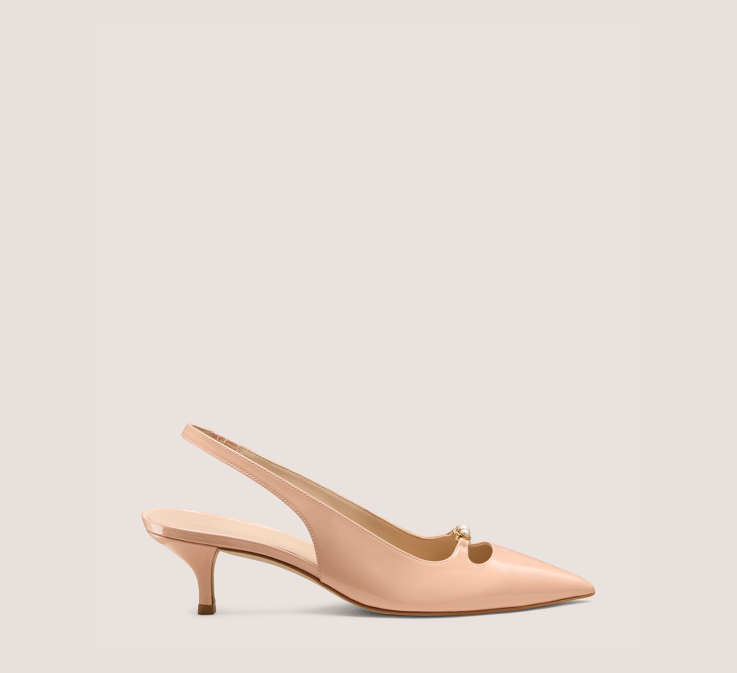 Emmaline Slingback 50, Poudre Patent Leather, Size: 10 Medium