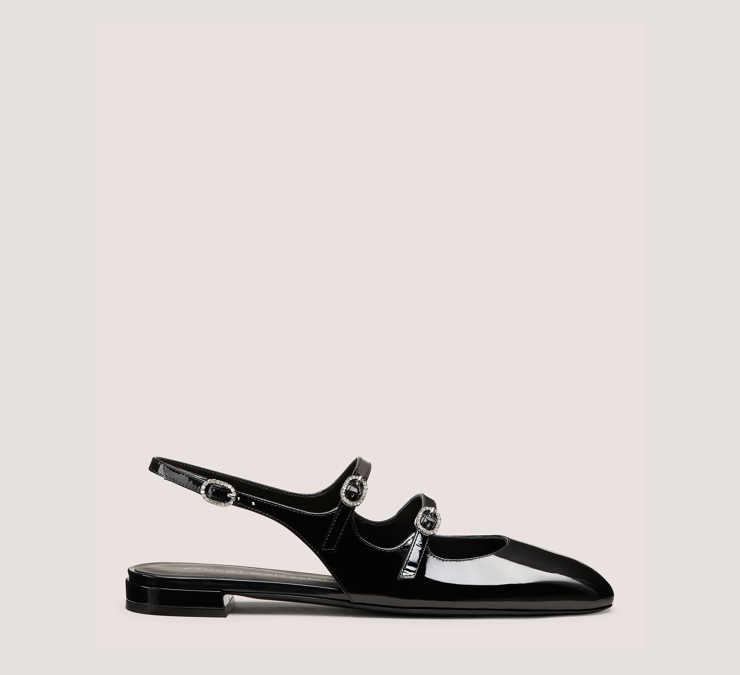 Claris Mj Slingback, Black Patent Leather, Size: 7 Narrow