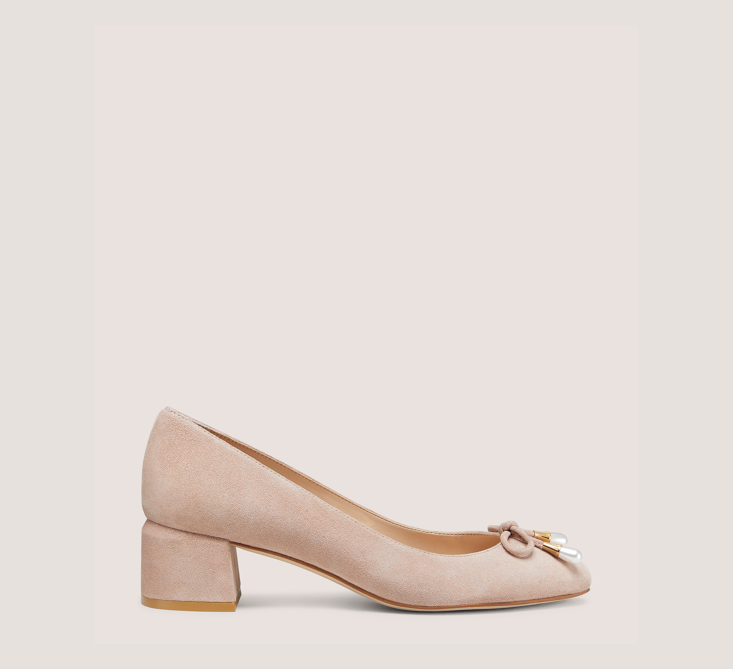 Gabby Pearl 45 Block Pump, Dolce Taupe Suede, Size: 8.5 Medium