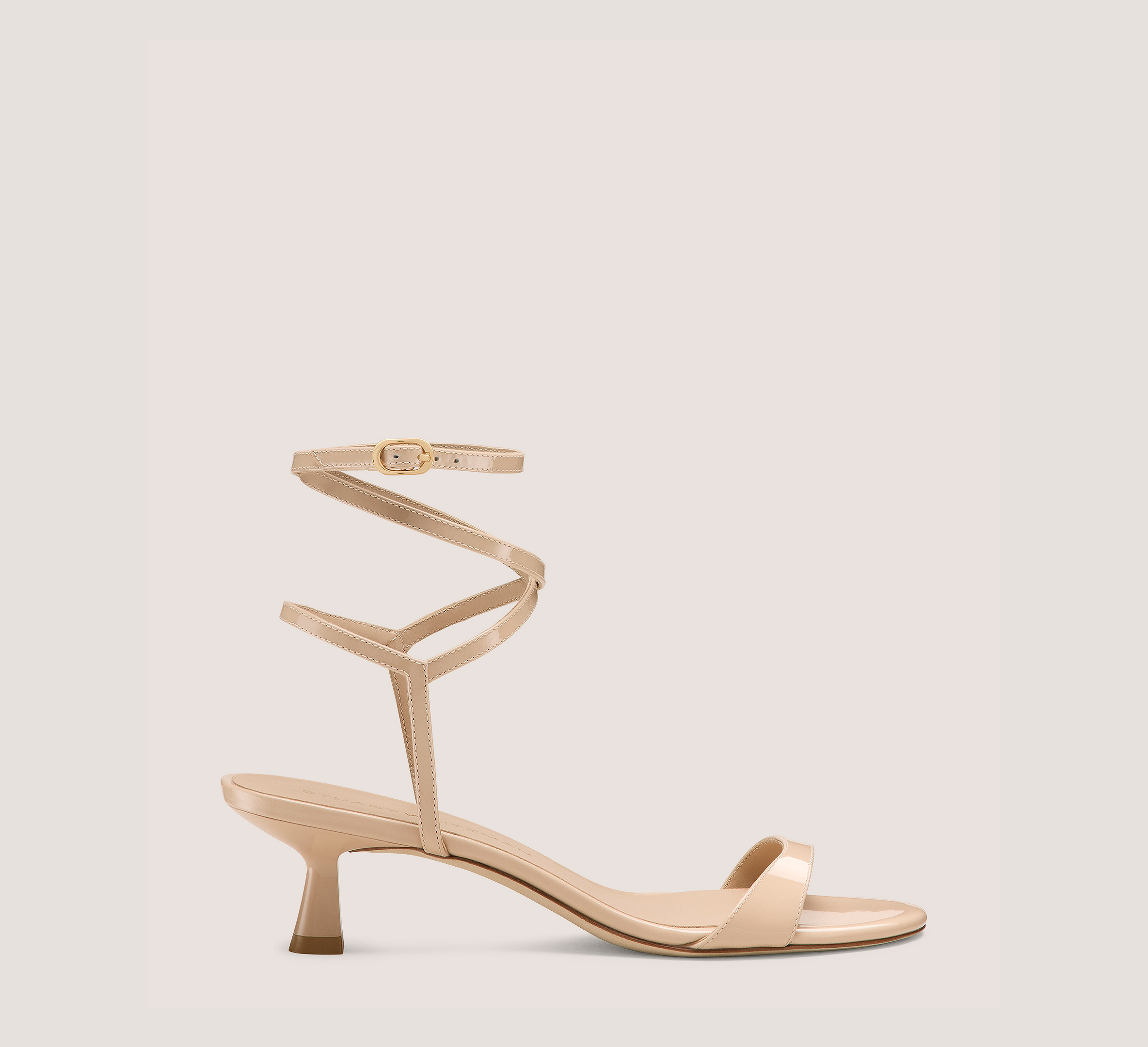 Nudist Wrap 50, Barely Beige Patent Leather, Size: 6.5 Medium