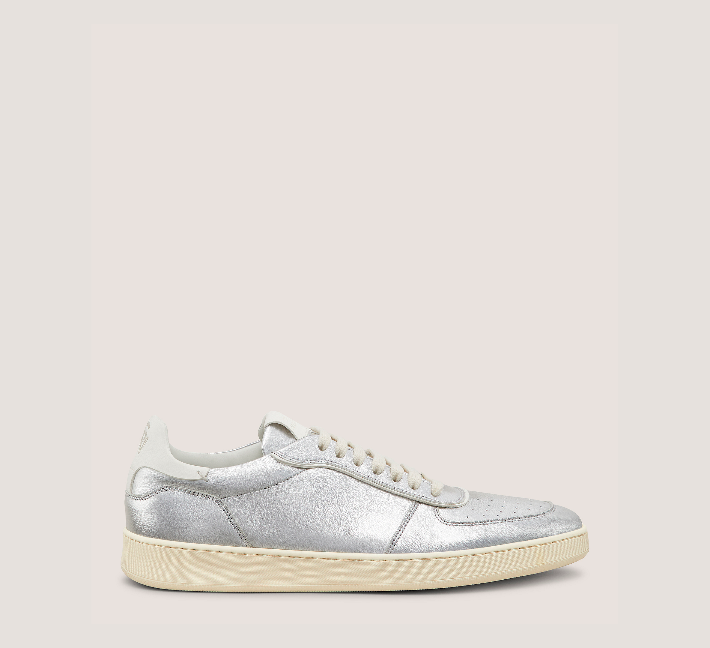 Sw Derby, Silver Metallic Leather, Size: 6 Medium