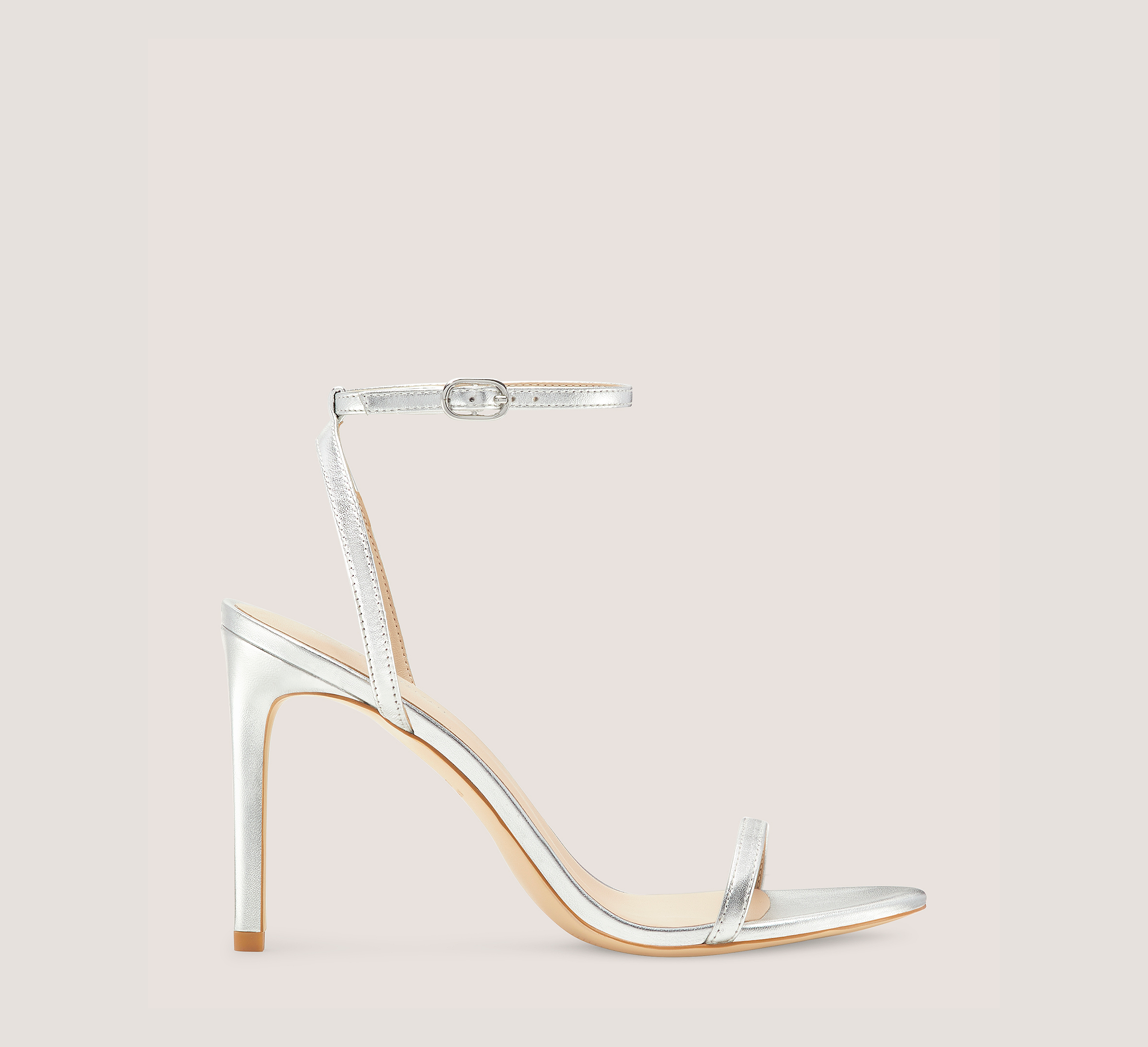 Dancer 95 Sandal, Silver Metallic Leather, Size: 6 Medium
