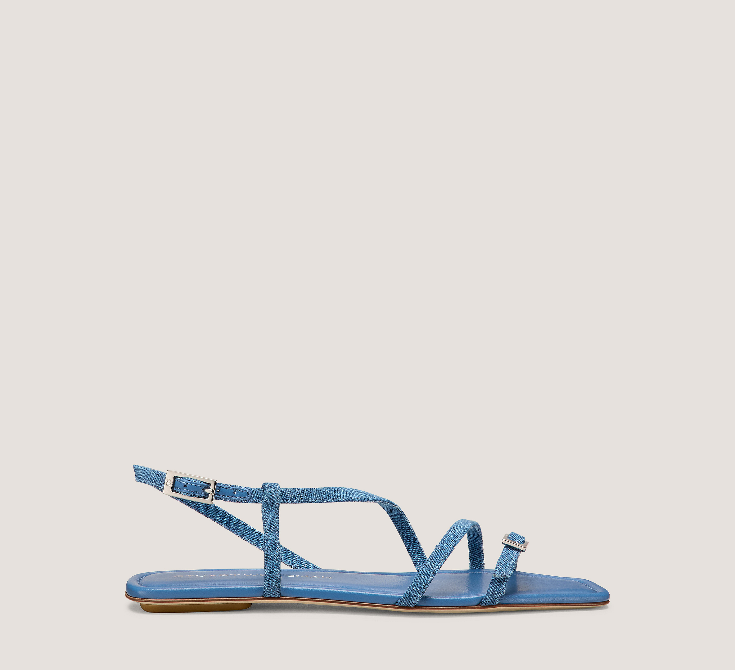 Georgie Sandal, Washed Blue Denim Vintage Denim, Size: 9 Medium