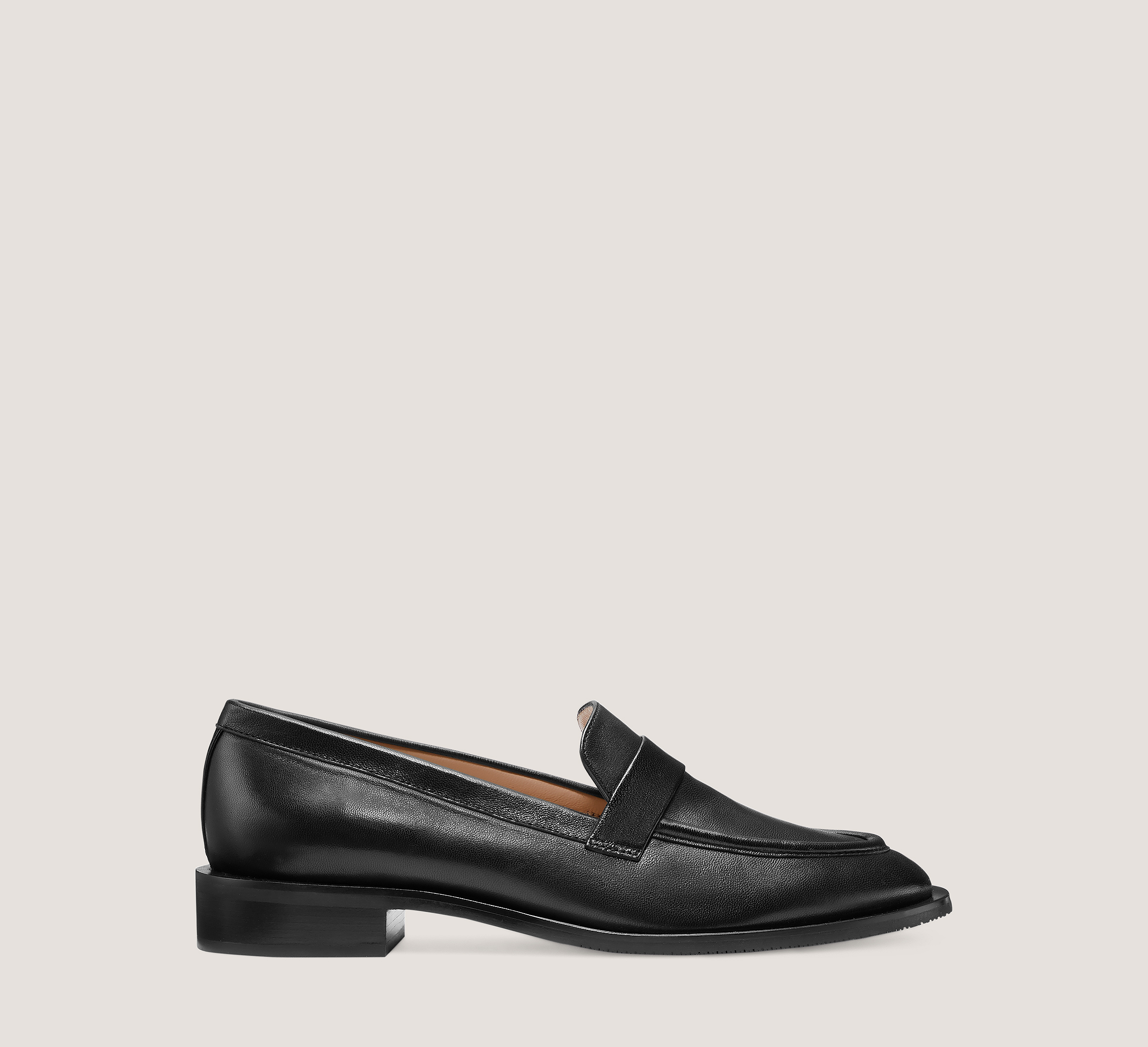 Palmer Sleek Loafer, Black Lacquered Nappa Leather, Size: 6 Narrow