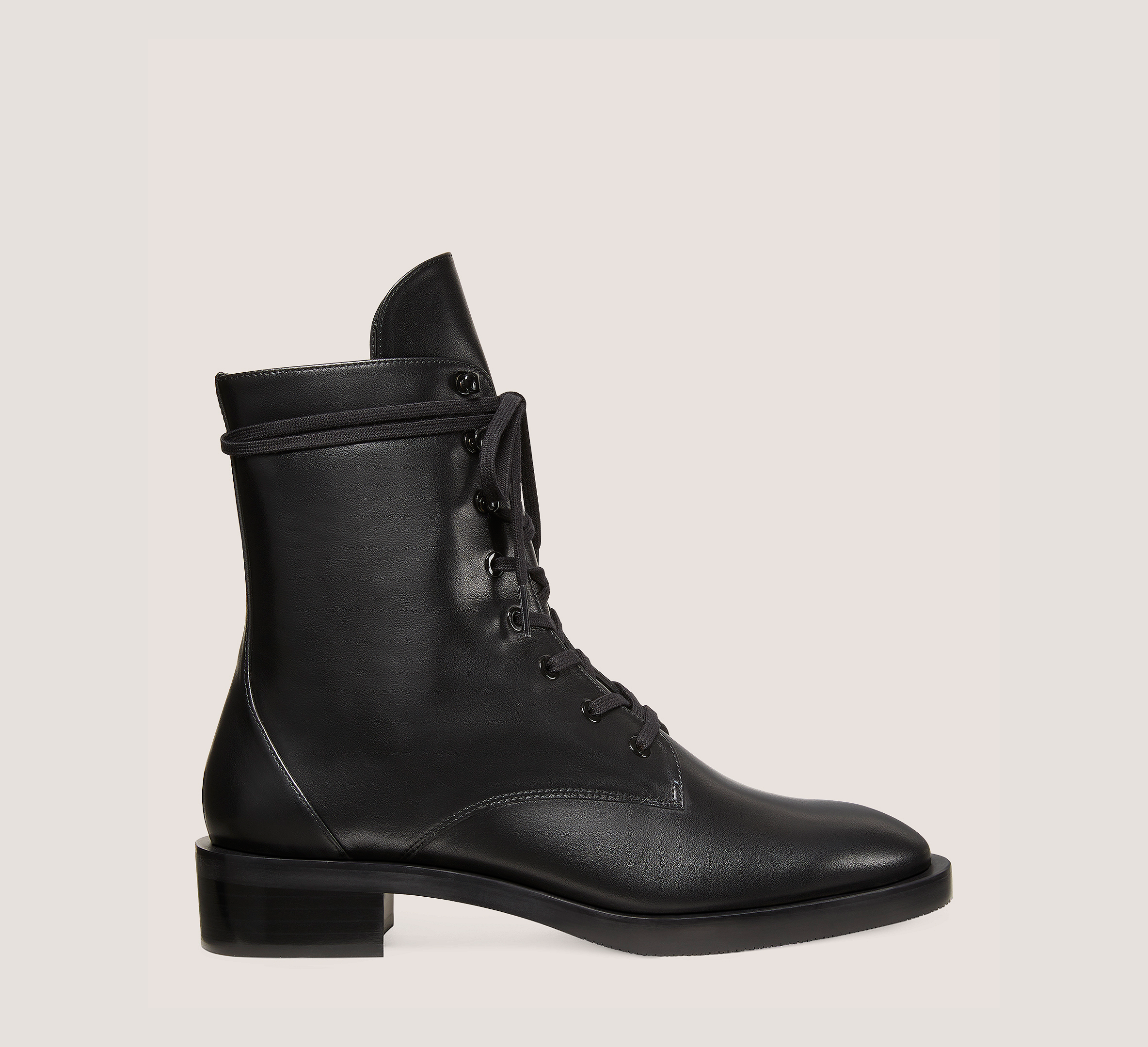 Sondra Sleek Bootie, Black Smooth Leather, Size: 6 Medium