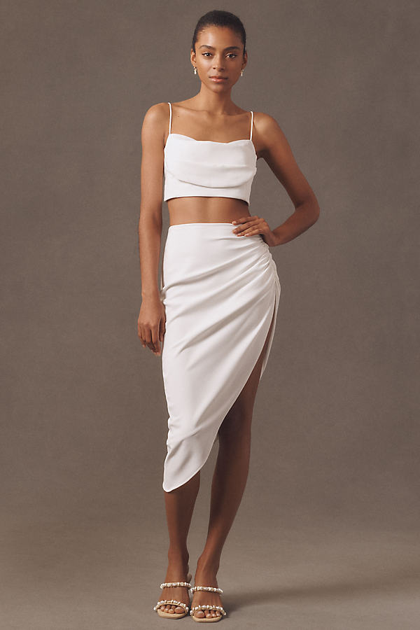 Nina Crop Top & Asymmetric Midi Skirt Set