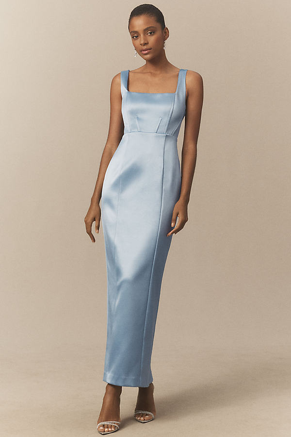 Gabby Sleeveless Square-Neck Corset Maxi Dress