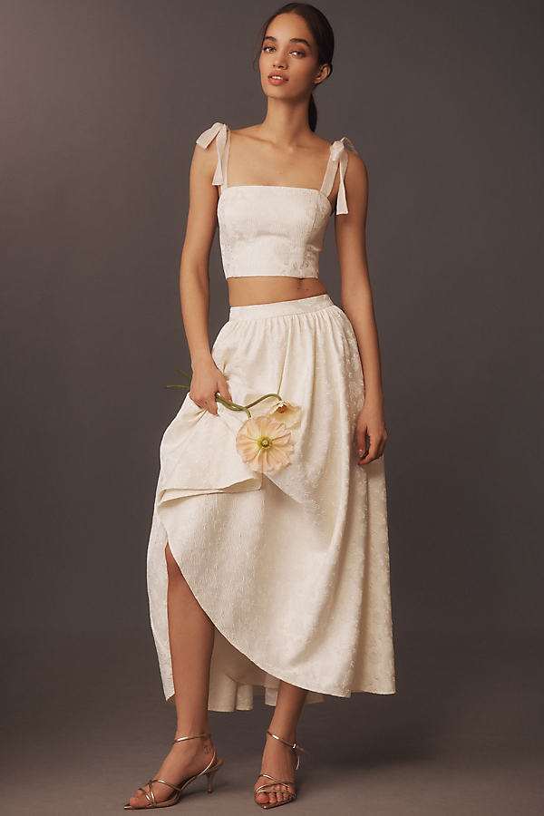 Tie-Strap Crop Top & Midi Skirt Set