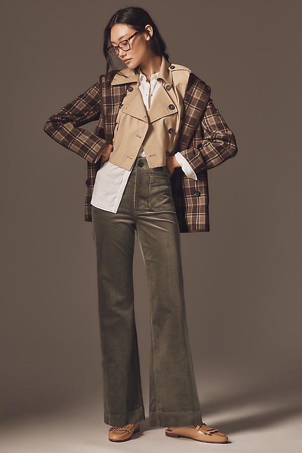 The Colette Corduroy Full-Length Wide-Leg Pants by Maeve by Maeve