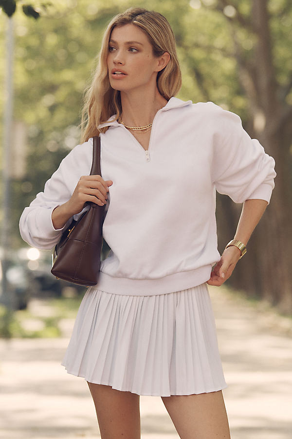 Bride Embroidered Quarter-Zip Pullover by By Anthropologie Weddings