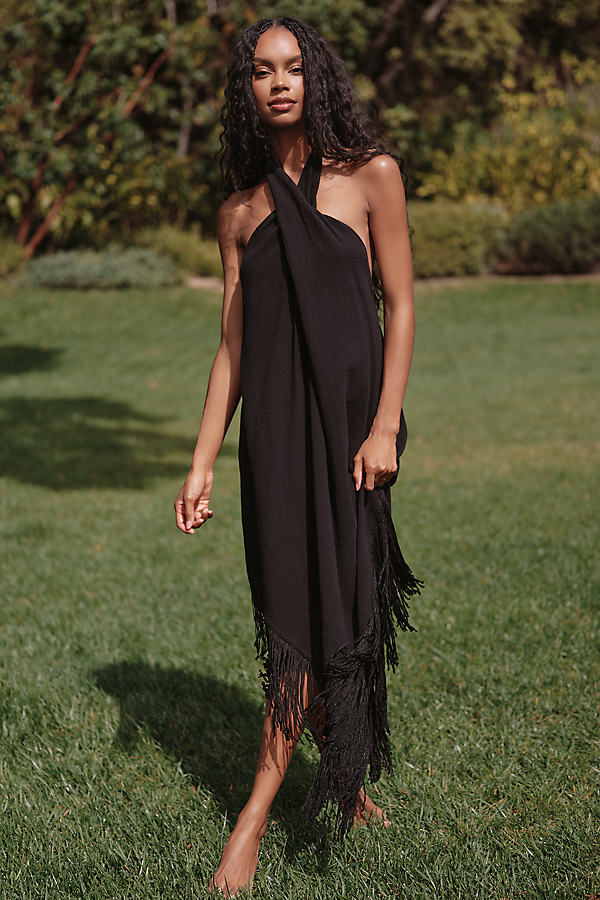 Kate Fringe Cover-Up Midi Dress