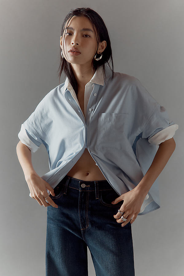 The Mabel Boxy Oxford Shirt by Maeve Top