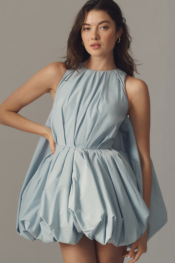 Sleeveless Taffeta Bubble Mini Dress