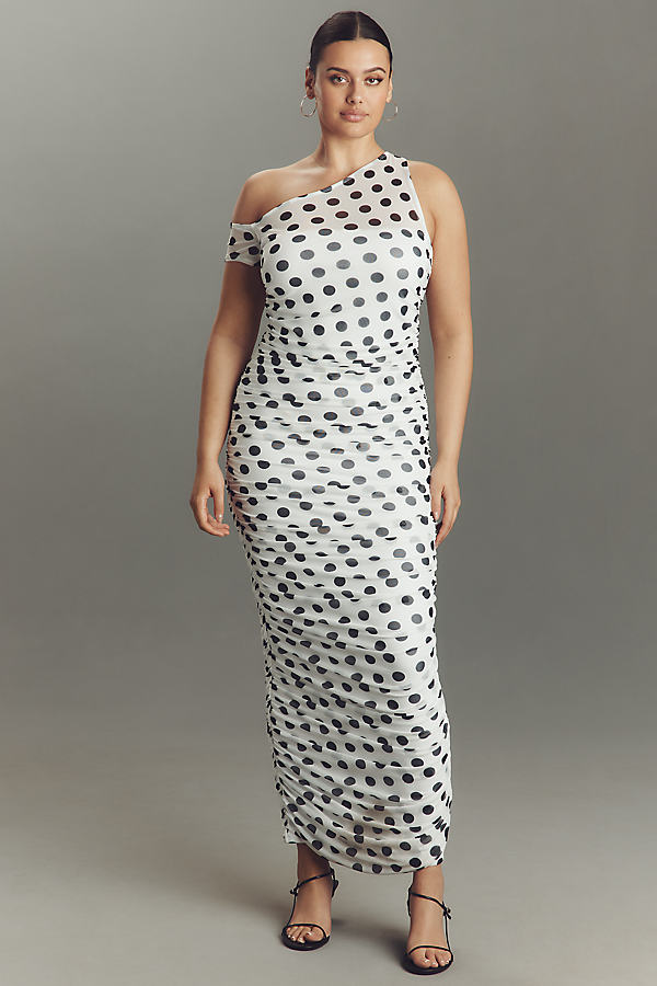 Biona Plus Slim Mesh Maxi Dress