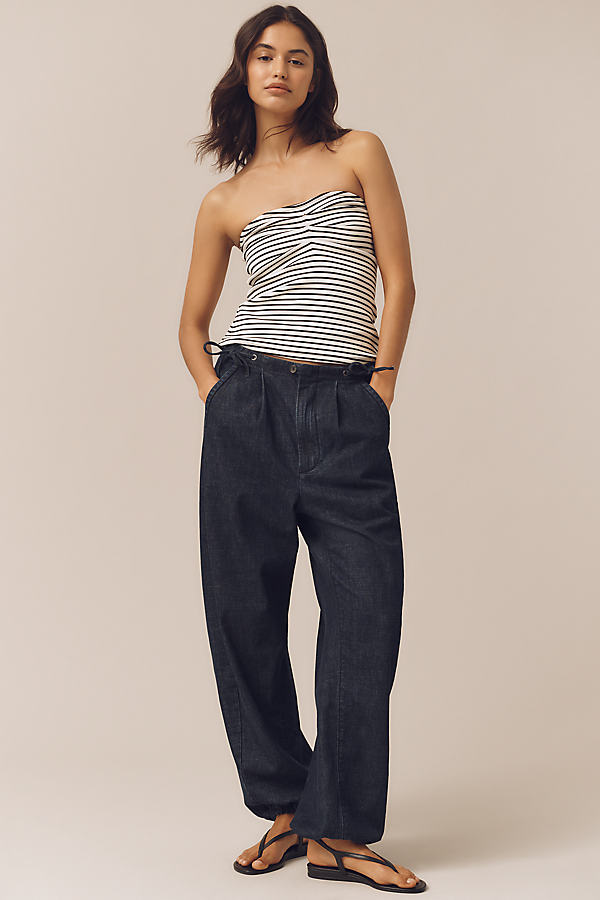 Mid-Rise Pull-On Jogger Jeans