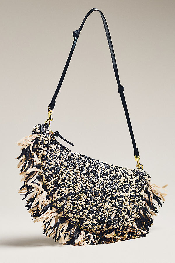 Lune Raffia Fringe Bag