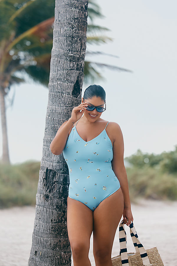 Zoey Plus V-Neck One-Piece Swimsuit
