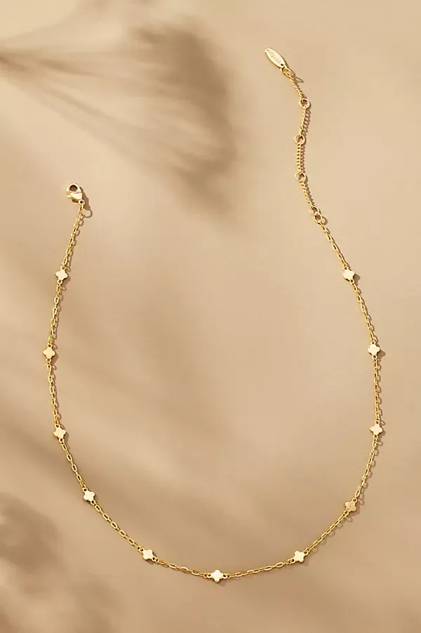 Tiny Clover Chain Necklace
