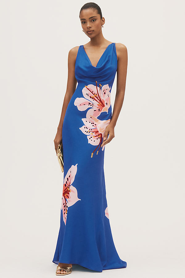 Imogen Silk Blend Maxi Dress by LEO LIN
