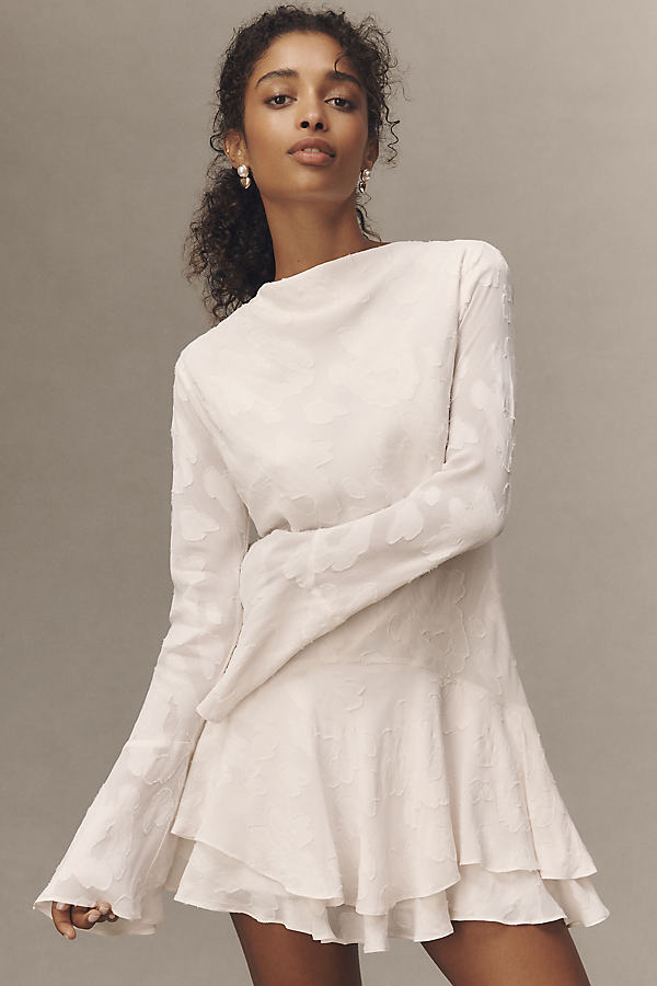 Bowery Long-Sleeve Ruffle Mini Dress