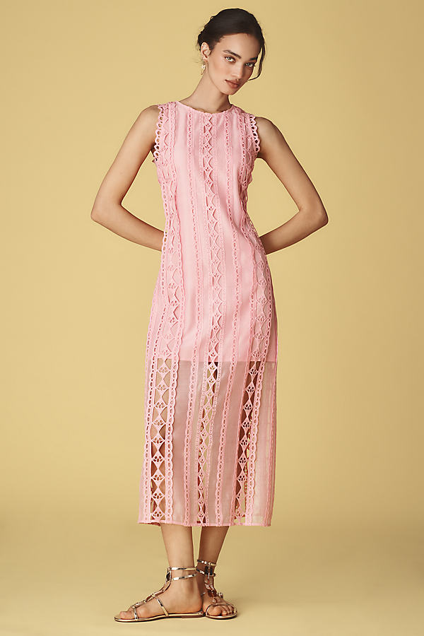 Textured Sleeveless Midi Dress
