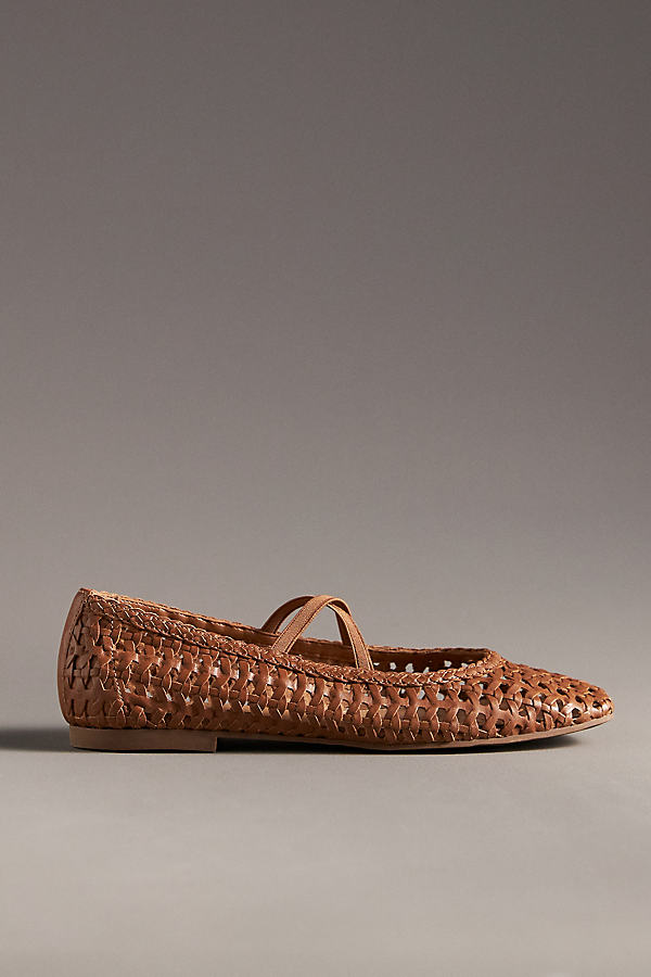 Woven Leather Ballet Flats