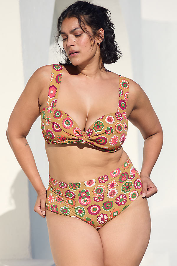 Mazzy Plus Floral Full Coverage High-Rise Bikini Bottoms