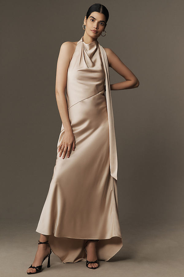 Adriana Halter Midi Gown