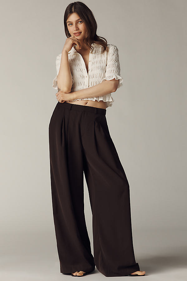 Smocked Button-Front Top