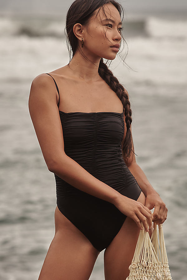 Shirred One-Piece Swimsuit