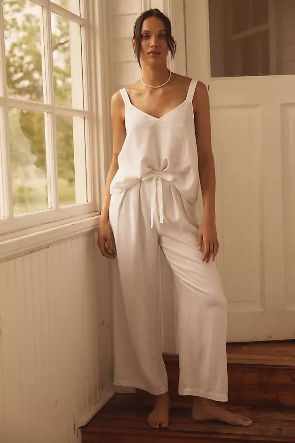 Linen Blend Relaxed Pants