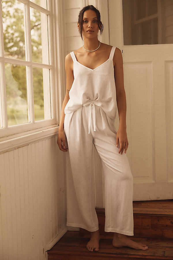 Linen Blend Relaxed Pants