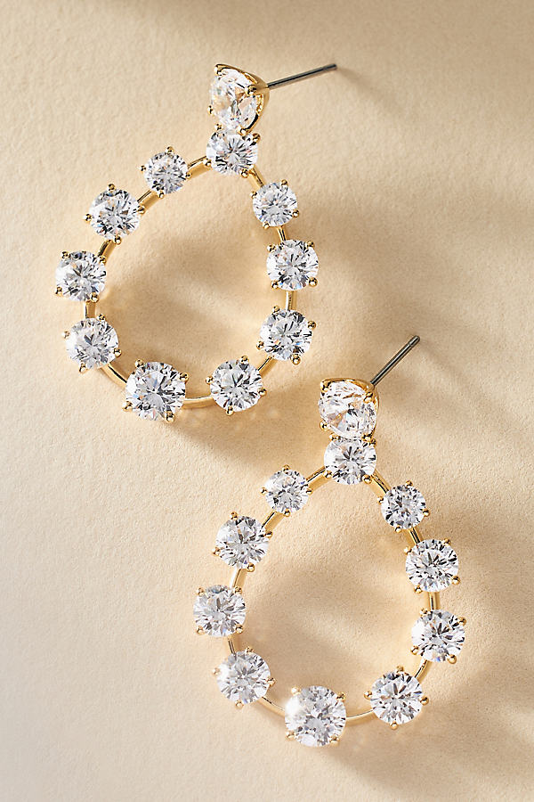Halle Cubic Zirconia Teardrop Earrings