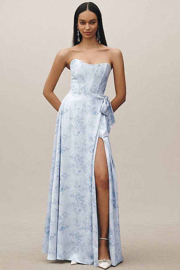Cecilia Satin Strapless Corset Dress