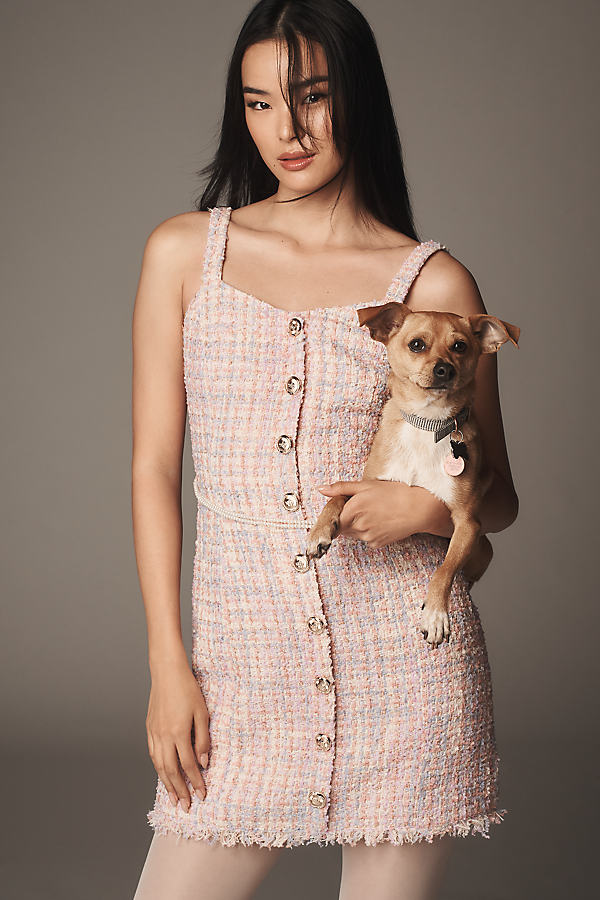 Cecilia Sleeveless Tweed Mini Dress