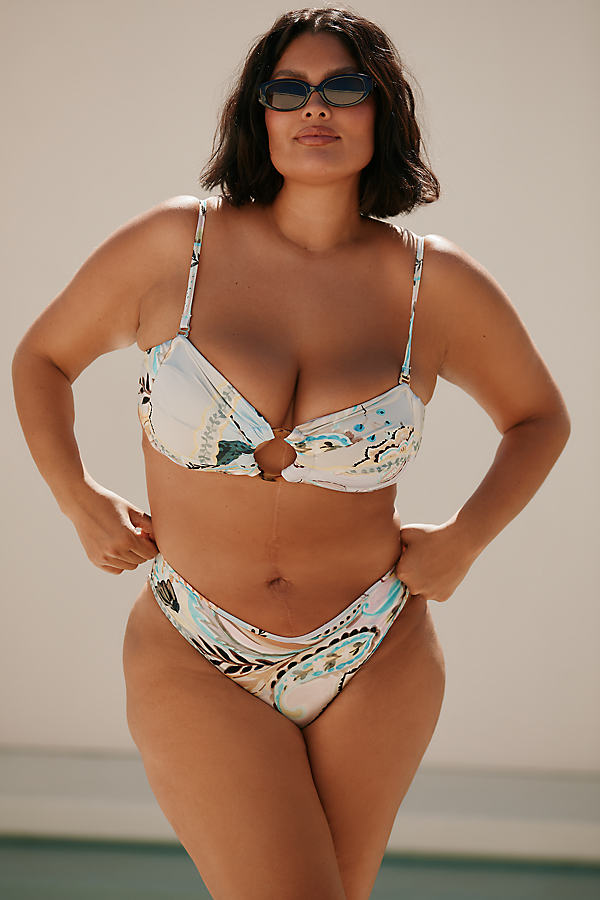St. Barth's Plus Floral Bikini Bottoms