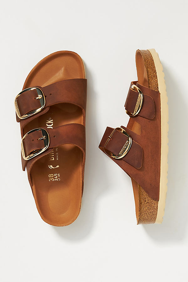 Arizona Big Buckle Nubuck Sandals by Birkenstock